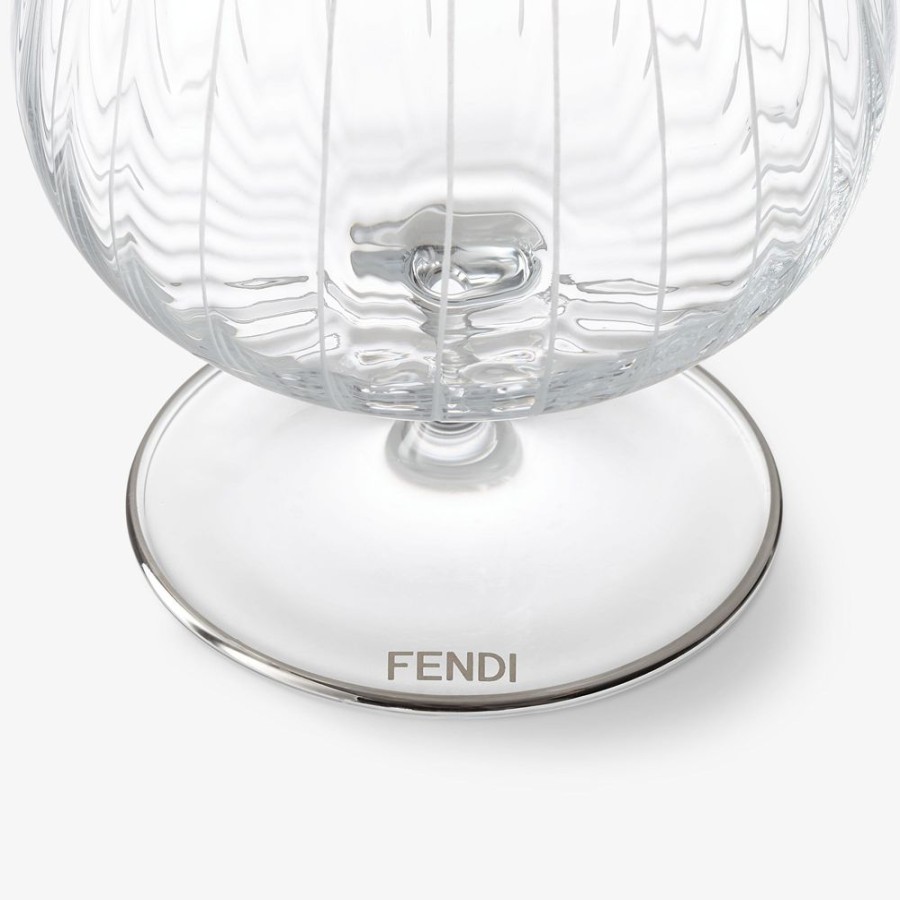 Home Decor & Lifestyle Fendi Tafelgeschirr | Glaser Aus Kristall Mit Pequin-Streifenmotiv