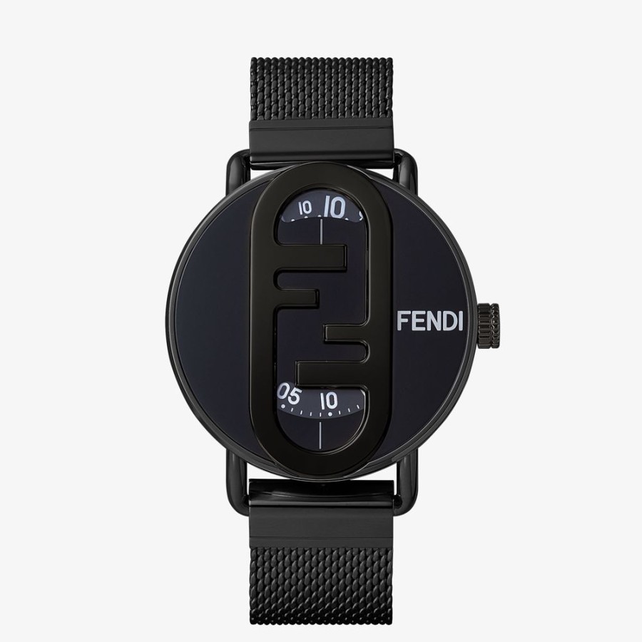 Herren Fendi Uhren | 42 Mm – Rundes Zifferblatt Mit O'Lock–Logo