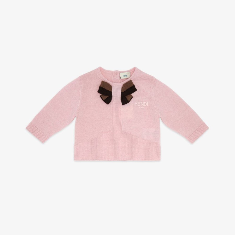 Kids Fendi Baby Madchen | Baby-Cardigan Aus Strick In Rosa