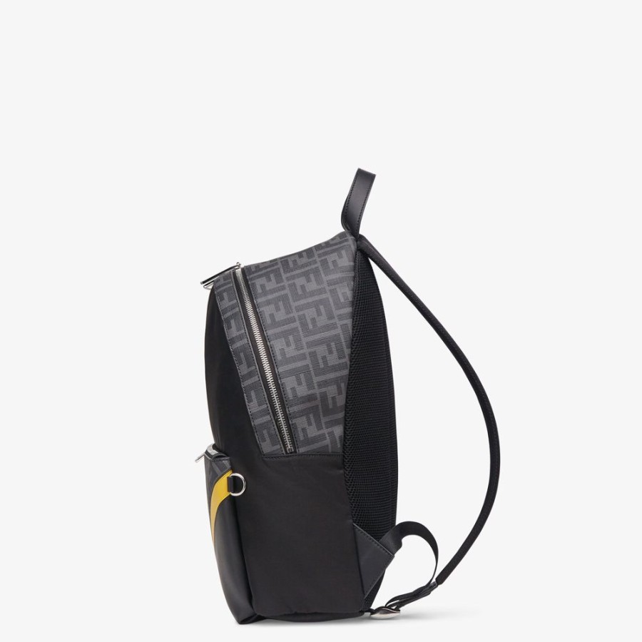 Herren Fendi Timeless | Rucksack Aus Nylon In Schwarz