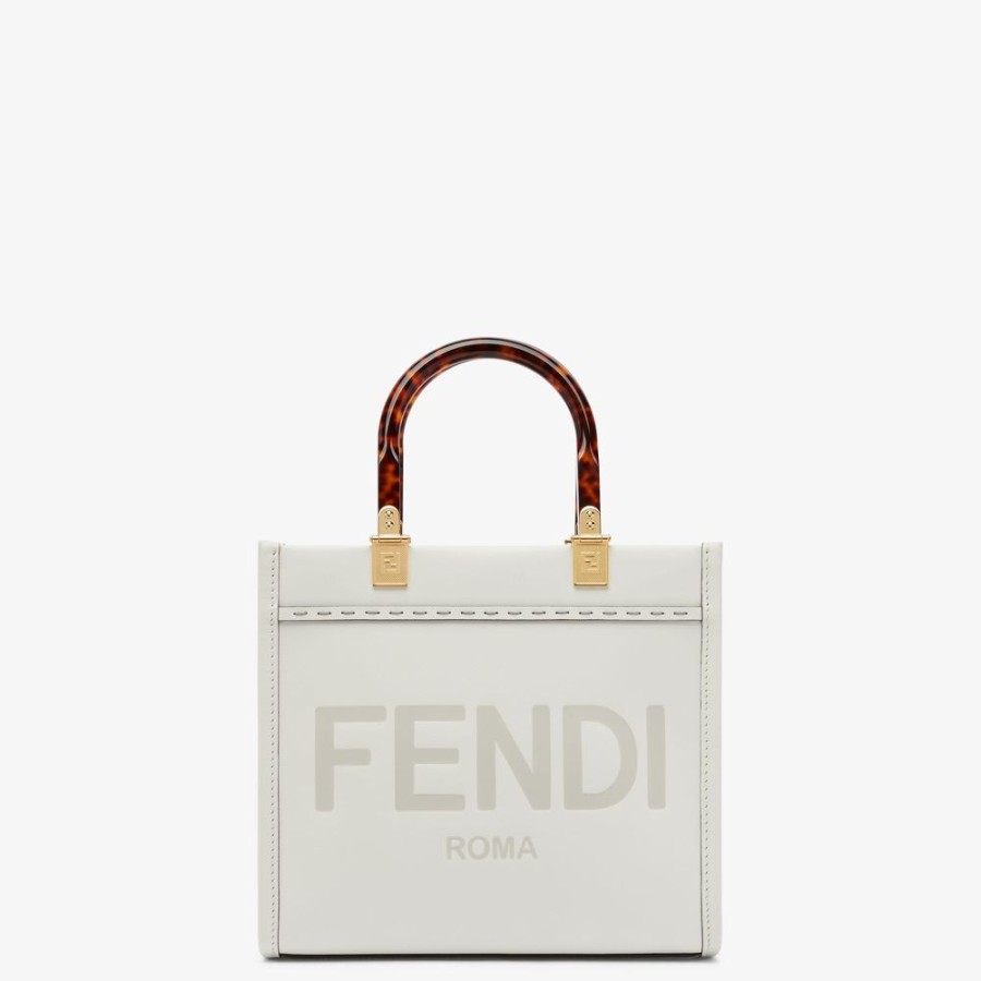 Damen Fendi Timeless | Shopper Aus Leder In Weis