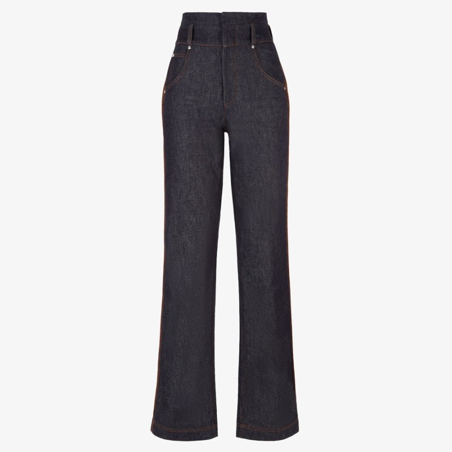 Damen Fendi Anzuge Und Sets | Hose Aus Denim In Blau