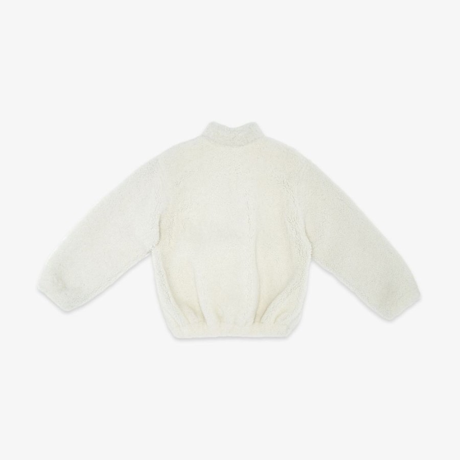 Kids Fendi Ready To Wear | Baguette Fleece Aus Lammfell In Weis