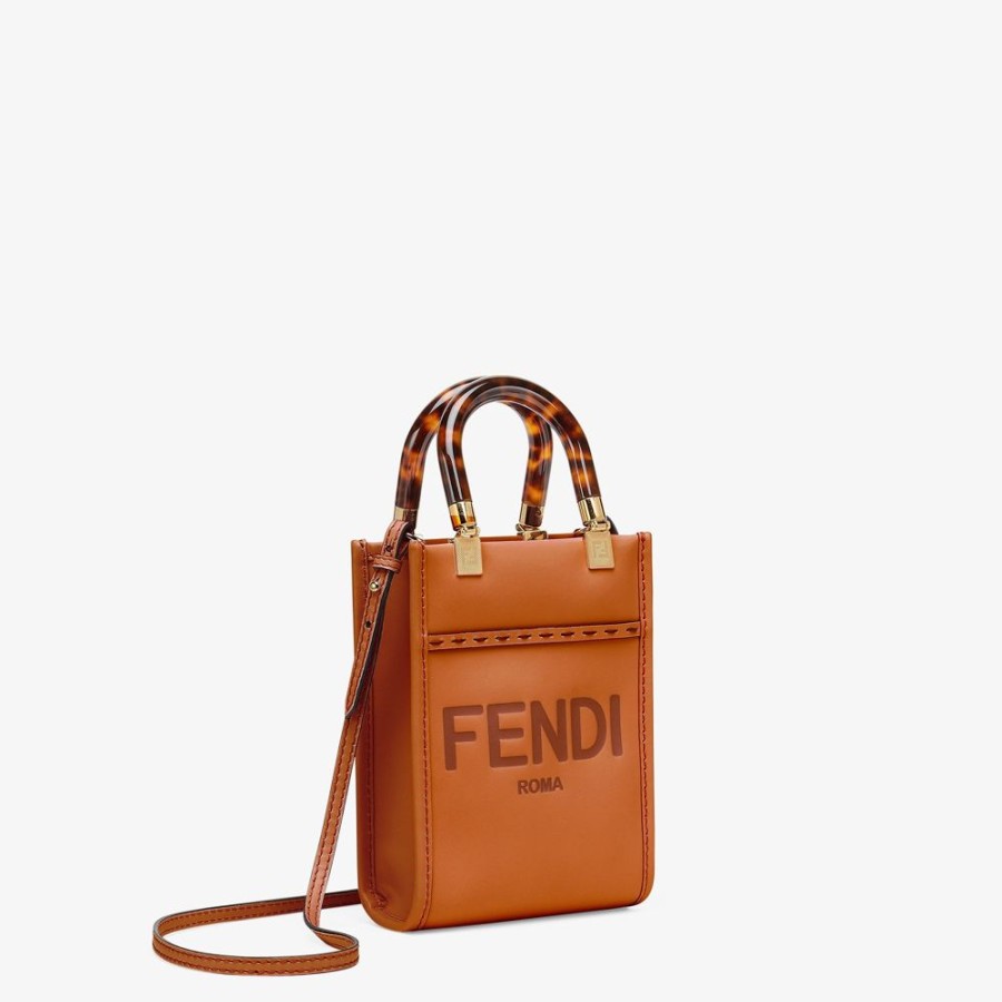 Damen Fendi Mini-Taschen | Mini-Tasche Aus Braunem Leder