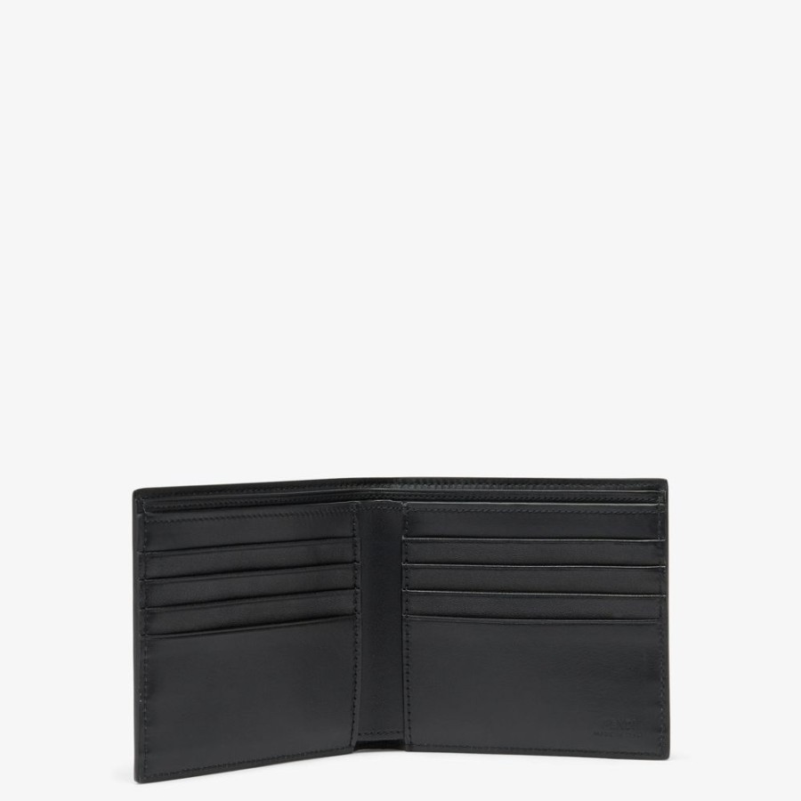 Herren Fendi Portemonnaies | Bifold-Portemonnaie Aus Leder In Schwarz