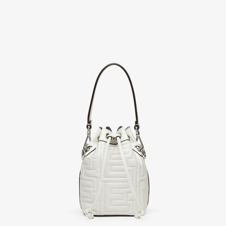 Damen Fendi Mini-Taschen | Fendi By Marc Jacobs Mini Bag Aus Gestepptem Nappaleder In Weis