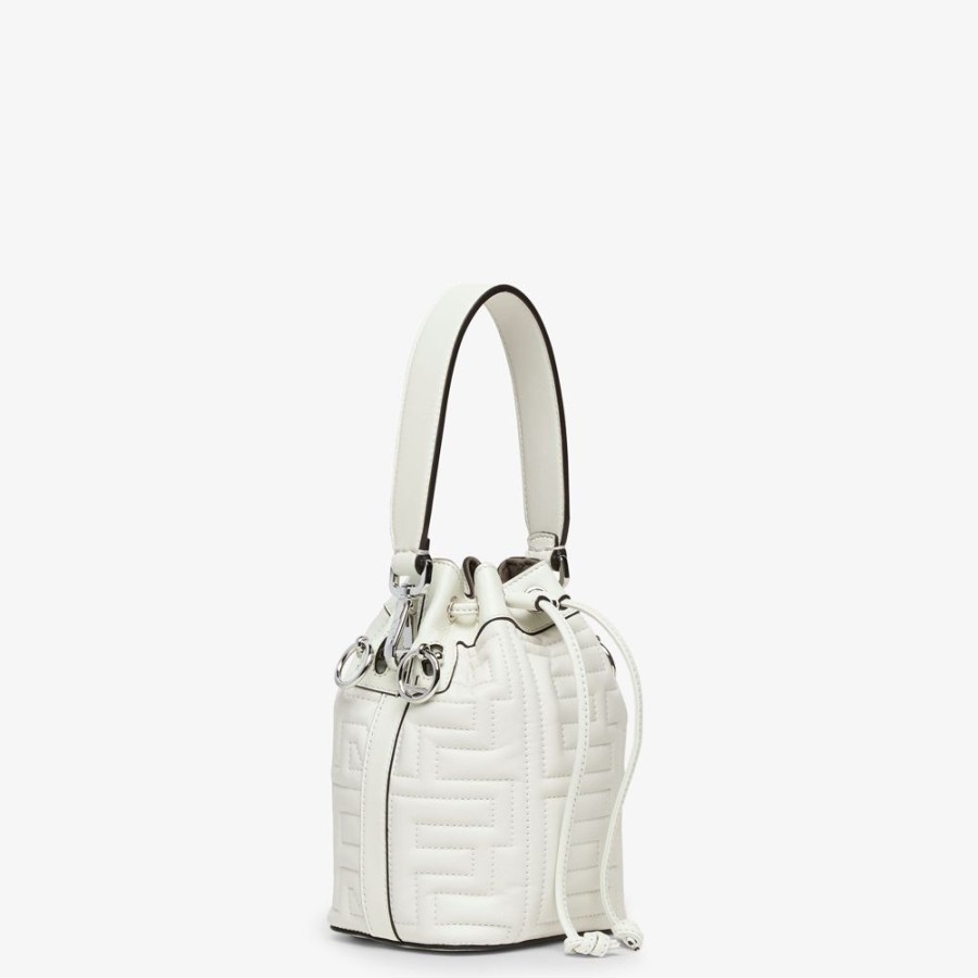 Damen Fendi Mini-Taschen | Fendi By Marc Jacobs Mini Bag Aus Gestepptem Nappaleder In Weis