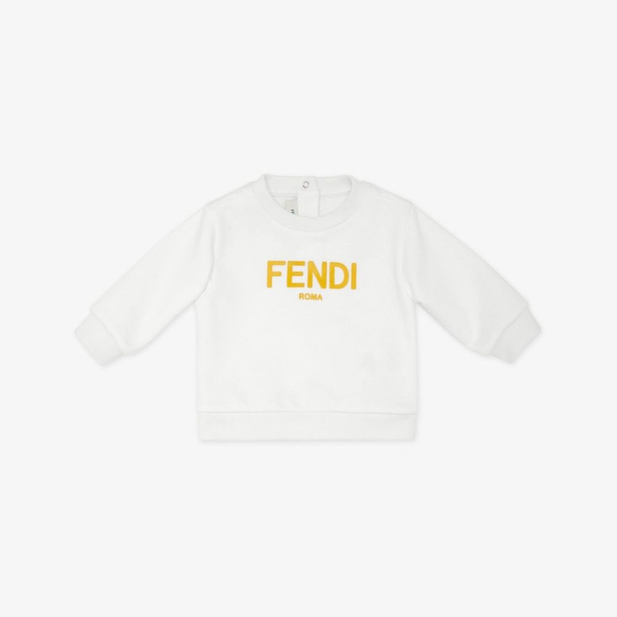 Kids Fendi Baby Junge | Sweatshirt Fendi Roma In Weis