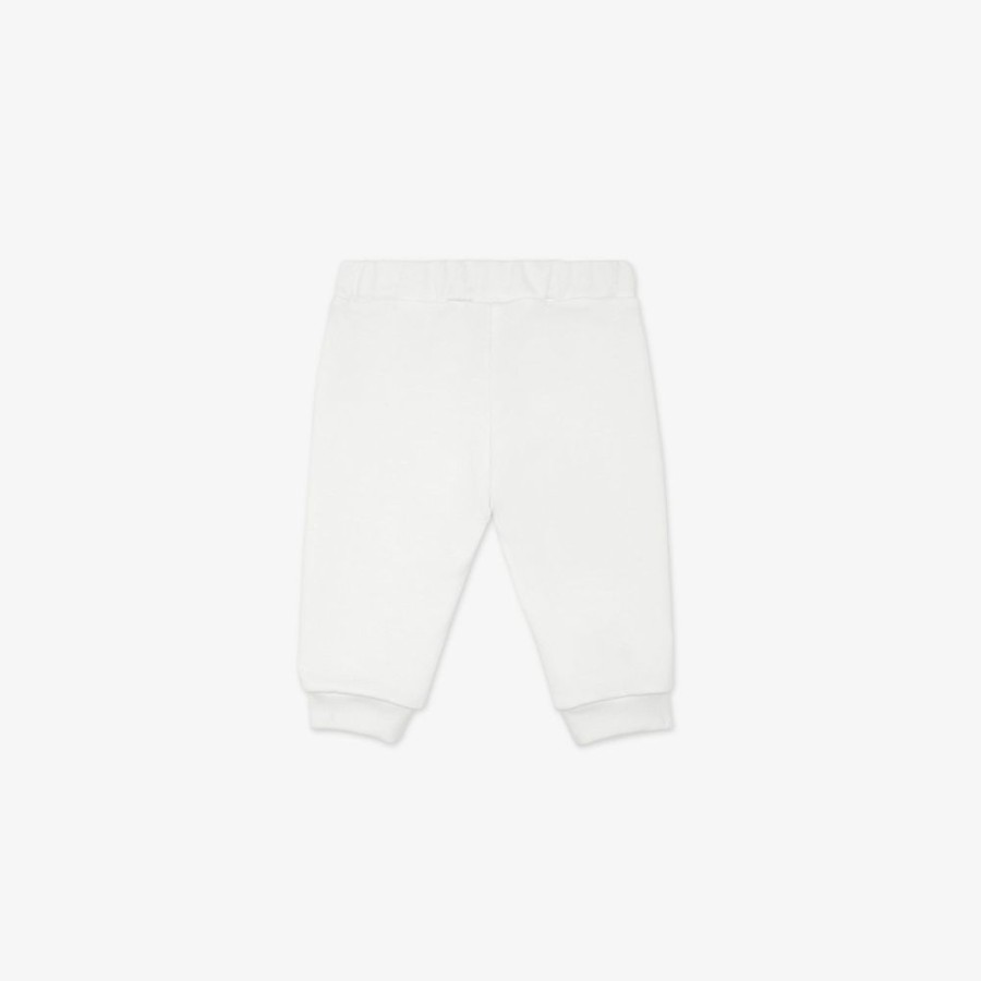 Kids Fendi Baby Junge | Fendi Roma Hose Aus Weisem Fleece