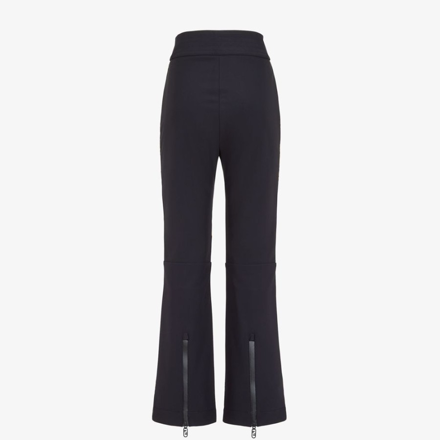 Damen Fendi Skiwear | Hose Aus Canvas Mit Ff-Detail In Braun