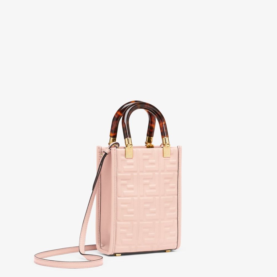 Damen Fendi Mini-Taschen | Mini-Tasche Aus Leder In Rosa