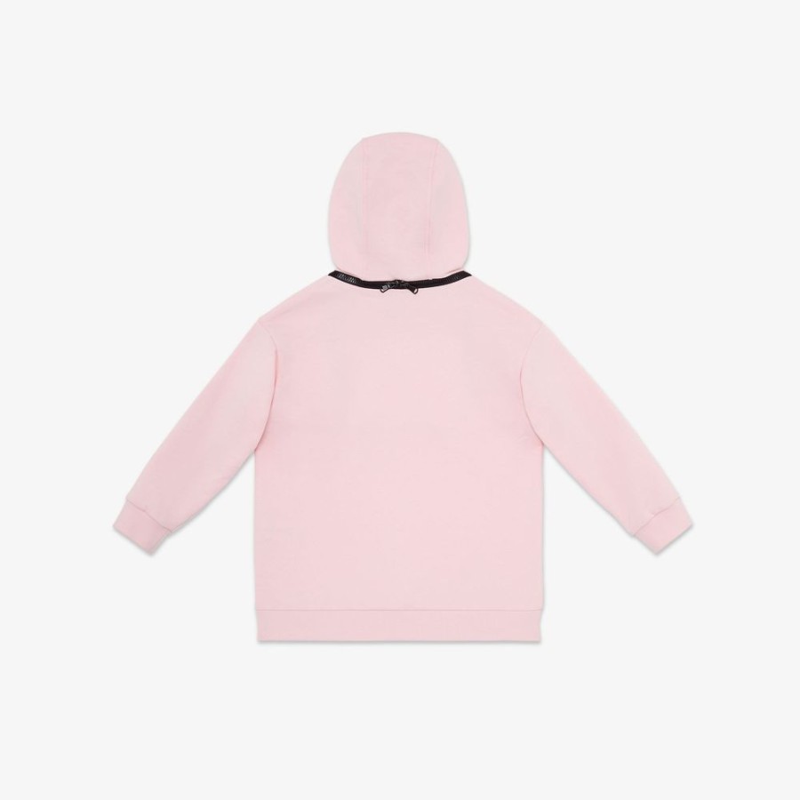 Kids Fendi Ready To Wear | Junior-Sweatshirt Aus Baumwolle In Rosa Mit Print