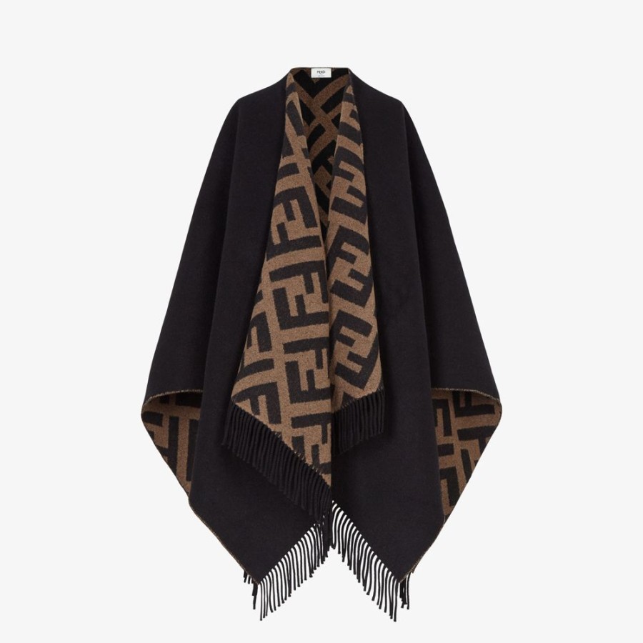 Damen Fendi Schals Und Ponchos | Poncho Aus Wolle Und Kaschmir Mehrfarbig