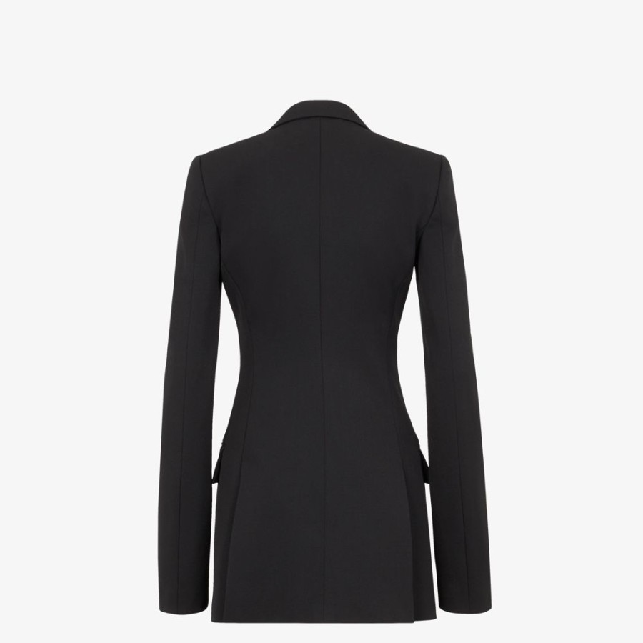 Damen Fendi Jacken | Jacke Aus Poudre In Schwarz