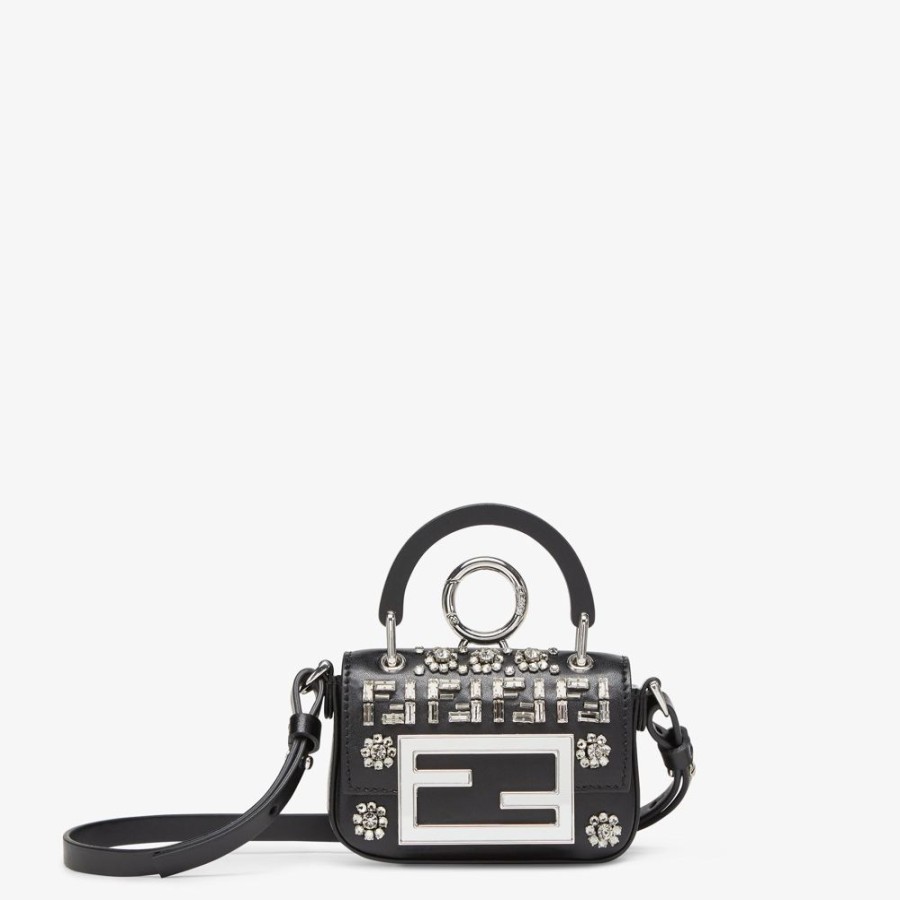 Damen Fendi Miniature Taschen | Mini Bag Aus Leder In Schwarz