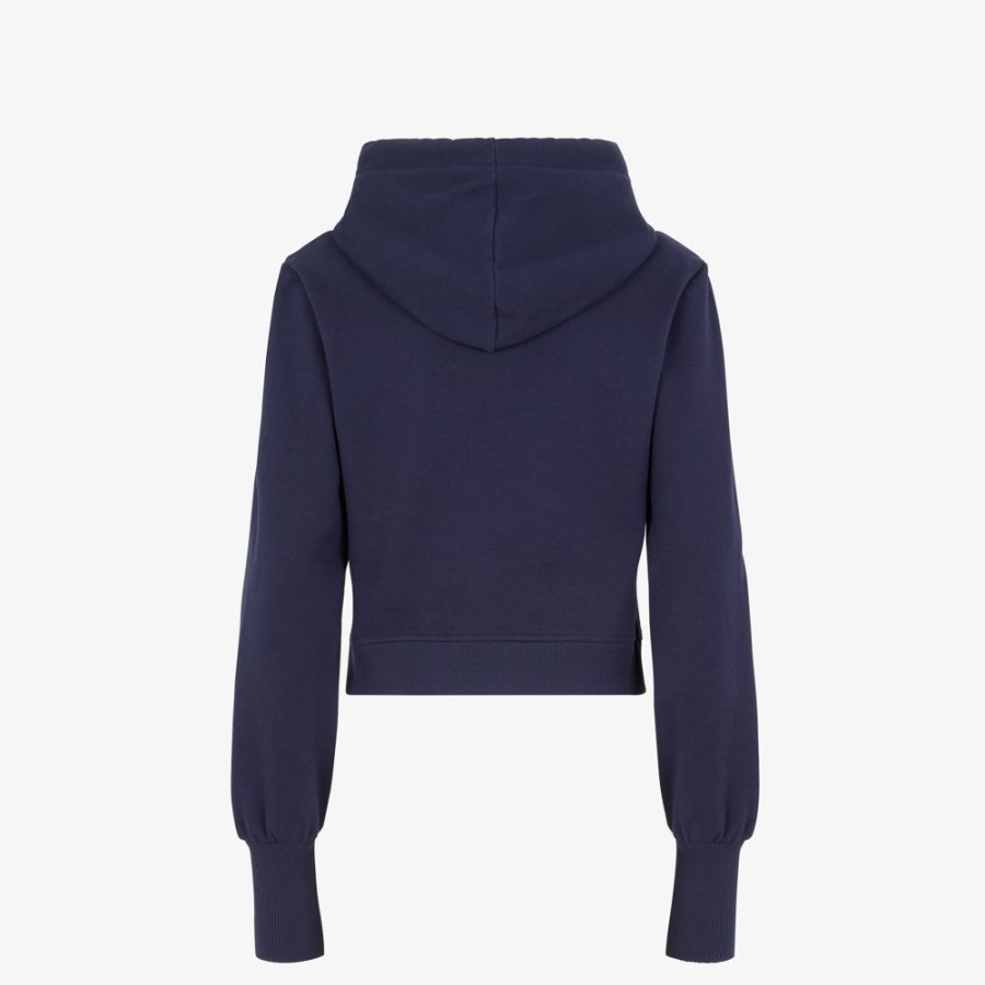 Damen Fendi T-Shirts Und Sweatshirts | Sweatshirt Aus Jersey In Blau