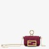 Damen Fendi Miniature Taschen | Charm Aus Canvas In Rot