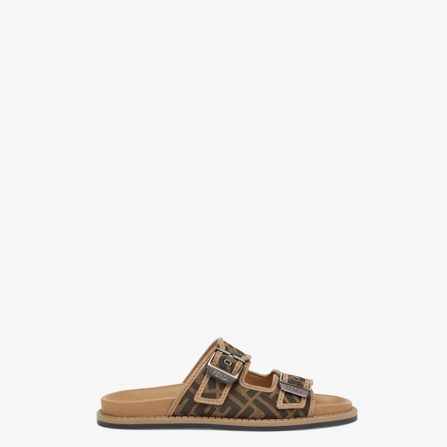 Herren Fendi Pantoletten Und Sandalen | Sandalen Aus Ff-Jacquard