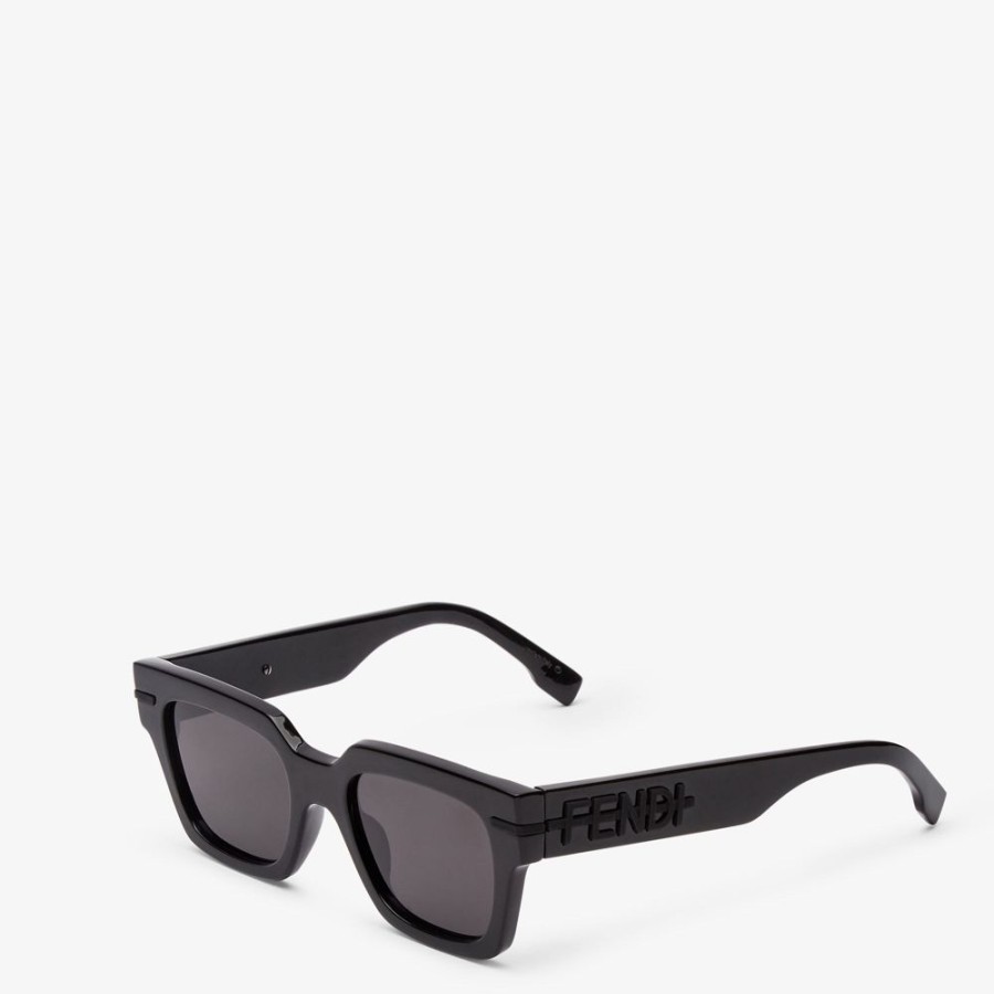 Herren Fendi Sonnenbrillen | Sonnenbrille Aus Acetat In Schwarz