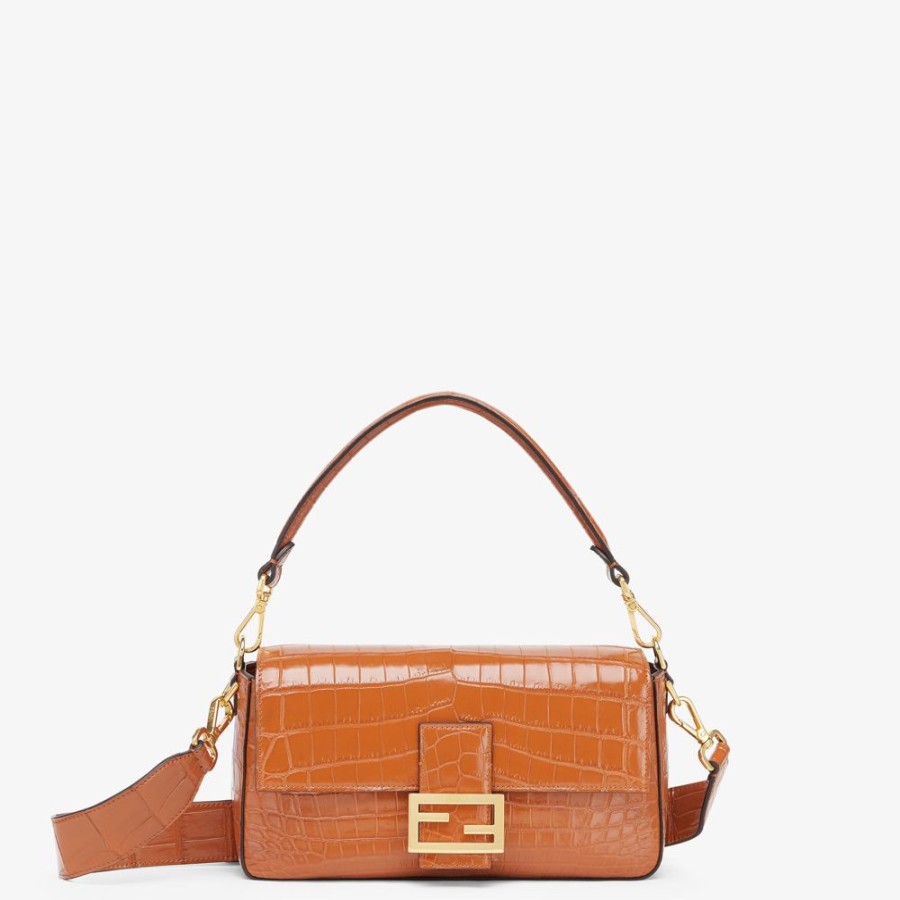 Damen Fendi Schulter- Und Crossbody-Taschen | Tasche Aus Krokodilleder In Braun