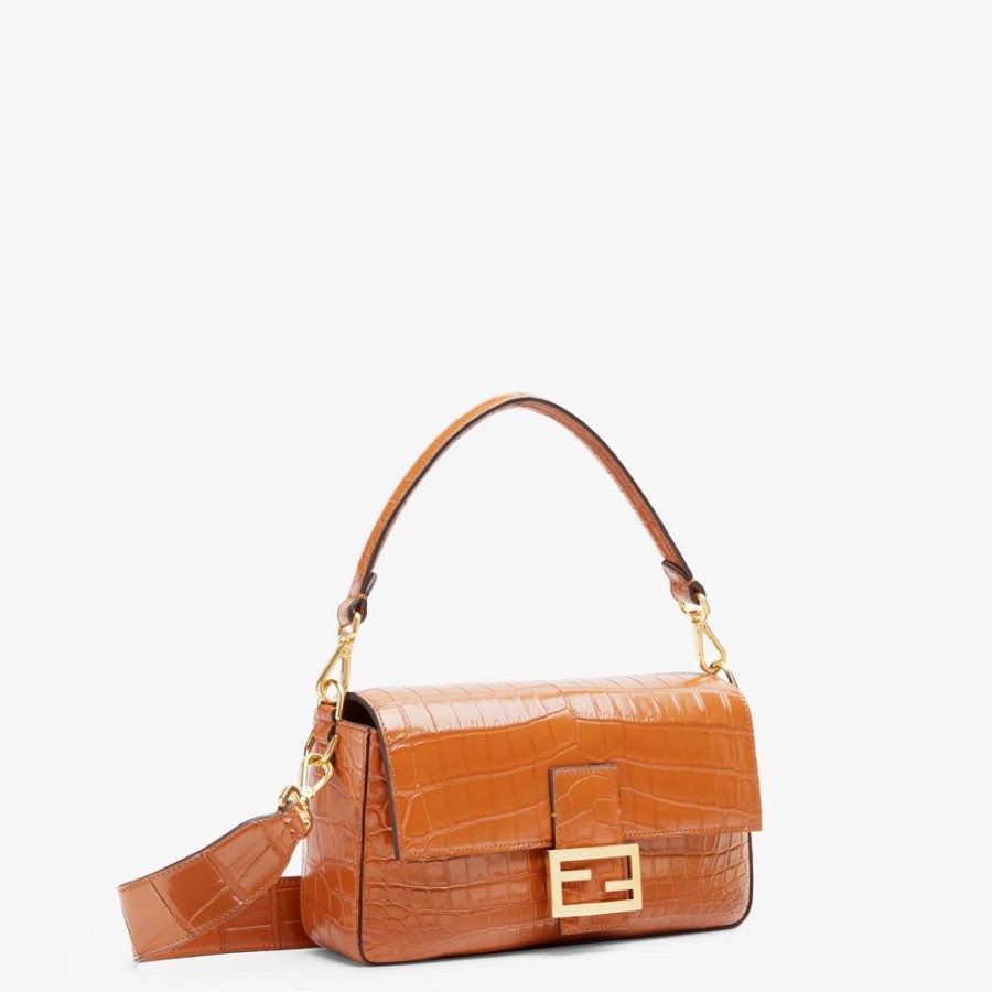 Damen Fendi Schulter- Und Crossbody-Taschen | Tasche Aus Krokodilleder In Braun