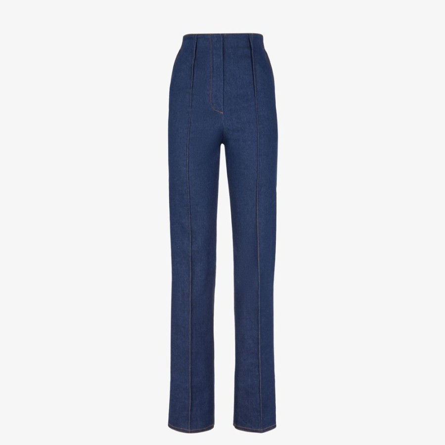 Damen Fendi Jeans | Hose Aus Denim In Blau