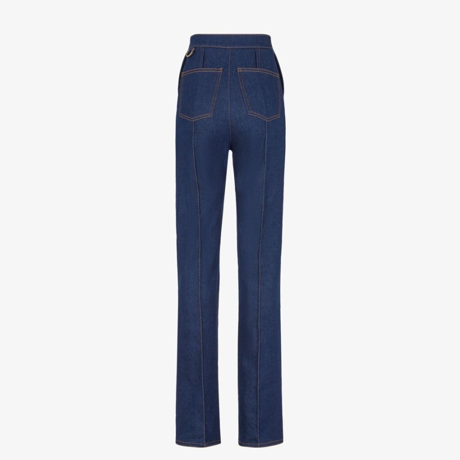 Damen Fendi Jeans | Hose Aus Denim In Blau