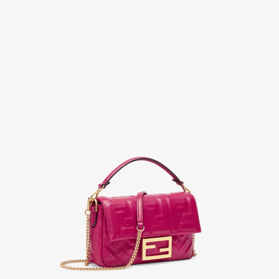 Damen Fendi Mini-Taschen | Tasche Aus Nappaleder In Fuchsia