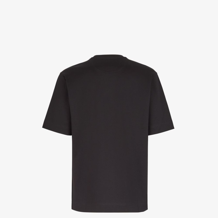 Herren Fendi T-Shirts Und Poloshirts | T-Shirt Aus Jersey In Schwarz