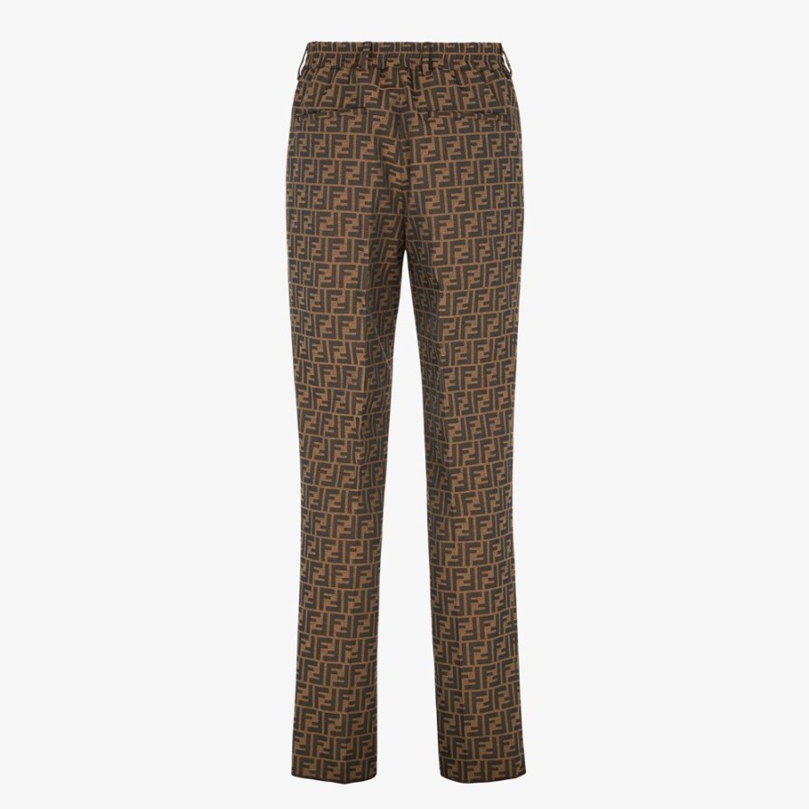 Herren Fendi Jacken Und Anzuge | Hose Aus Stoff In Braun