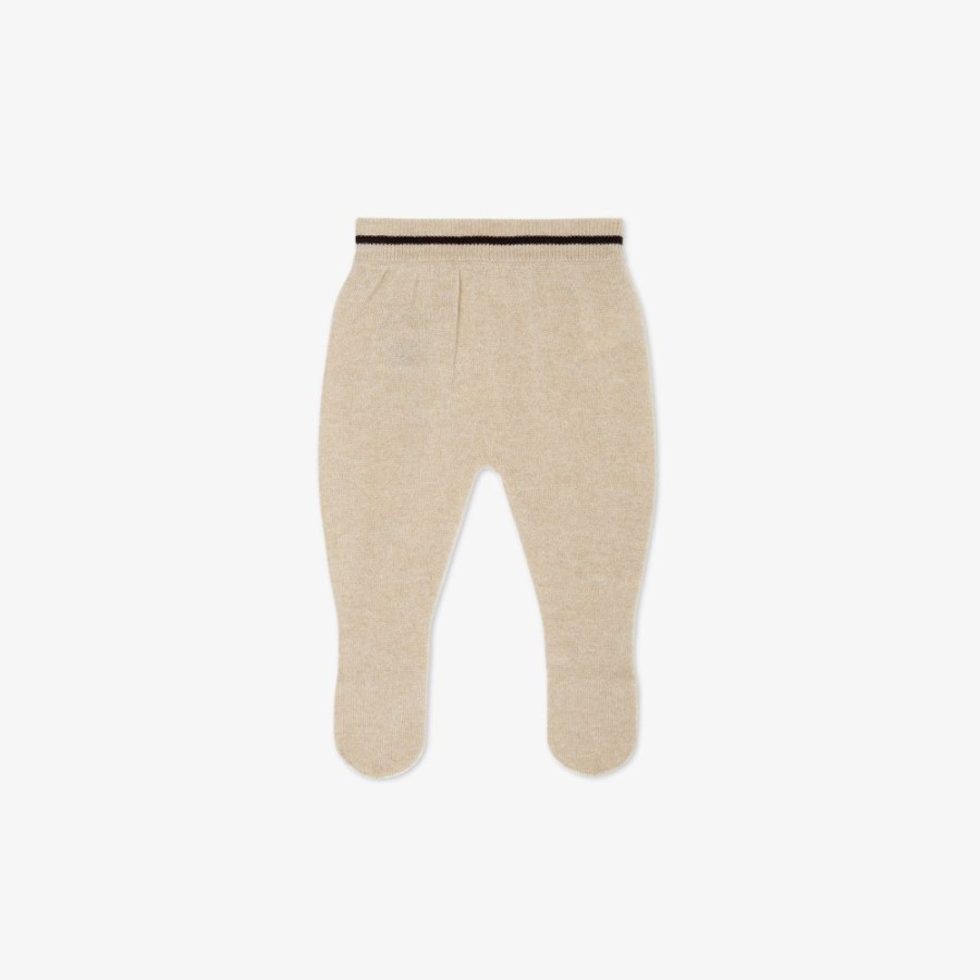 Kids Fendi Baby Junge | Baby-Hose Aus 100 % Kaschmir In Beige