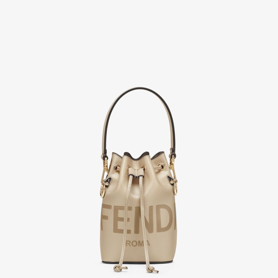 Damen Fendi Mini-Taschen | Mini-Tasche Aus Leder In Taubengrau