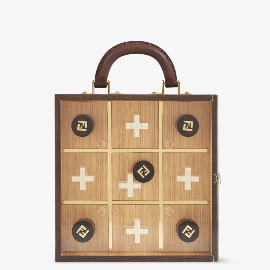 Home Decor & Lifestyle Fendi Lifestyle | Muhle Schachtel Aus Holz Mit Pequin-Motiv