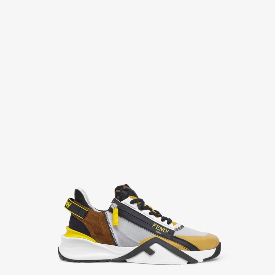 Herren Fendi Sneakers | Low-Top Aus Nylon, Mehrfarbig