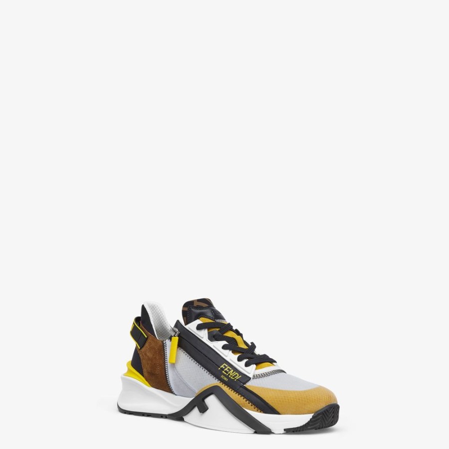 Herren Fendi Sneakers | Low-Top Aus Nylon, Mehrfarbig