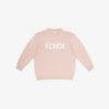 Kids Fendi Ready To Wear | Junior-Pullover Aus Wolle Mit Fendi-Schriftzug