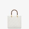 Damen Fendi Shopper-Taschen | Shopper Aus Leder In Weis