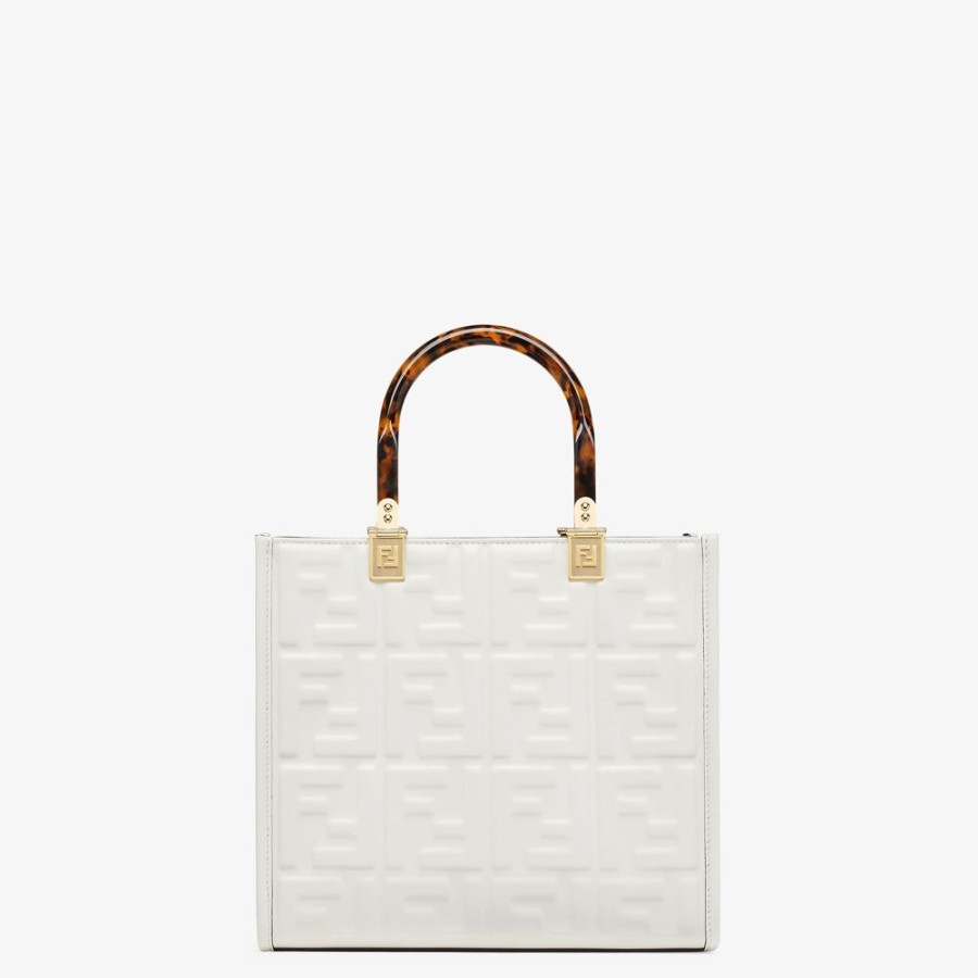 Damen Fendi Shopper-Taschen | Shopper Aus Leder In Weis