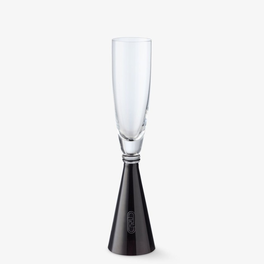 Home Decor & Lifestyle Fendi Tafelgeschirr | Glas Aus Schwarzem Kristall