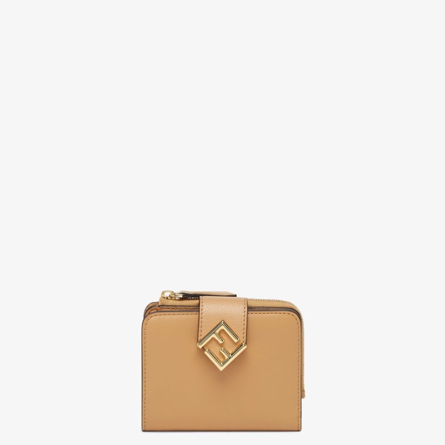 Damen Fendi Portemonnaies | Portemonnaie Aus Leder In Beige