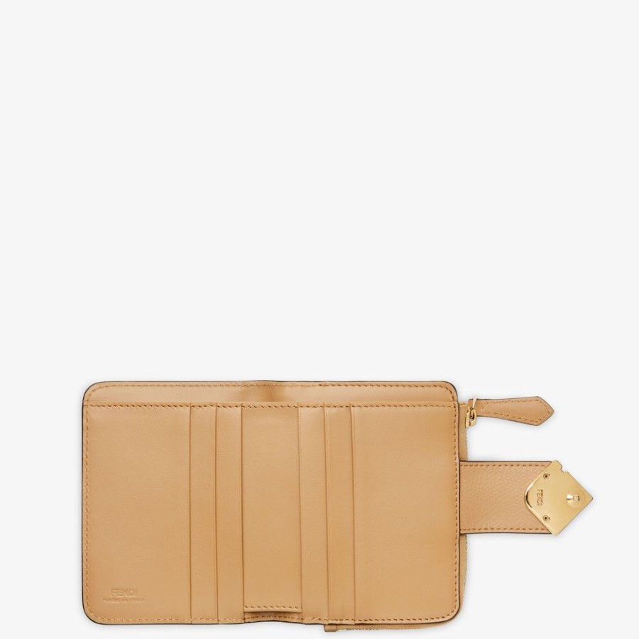 Damen Fendi Portemonnaies | Portemonnaie Aus Leder In Beige