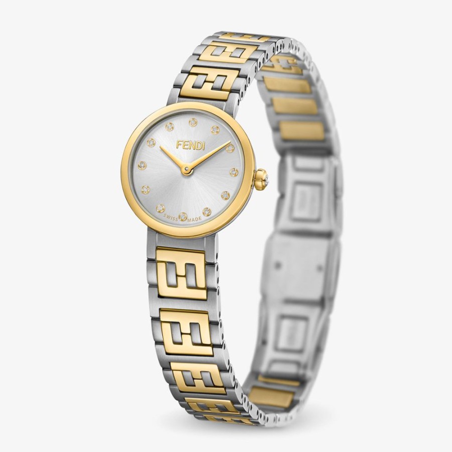 Damen Fendi Uhren | 19 Mm – Uhr Mit Ff-Logo Am Armband