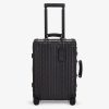 Herren Fendi Fur Die Reise | Trolley Aus Aluminium In Schwarz Mit Lederdetails