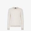 Herren Fendi Strickbekleidung | Strickpullover In Beige Mit Ff-Signatur