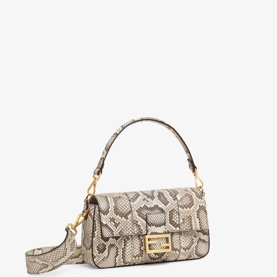 Damen Fendi Timeless | Tasche Aus Pythonleder In Naturfarbe