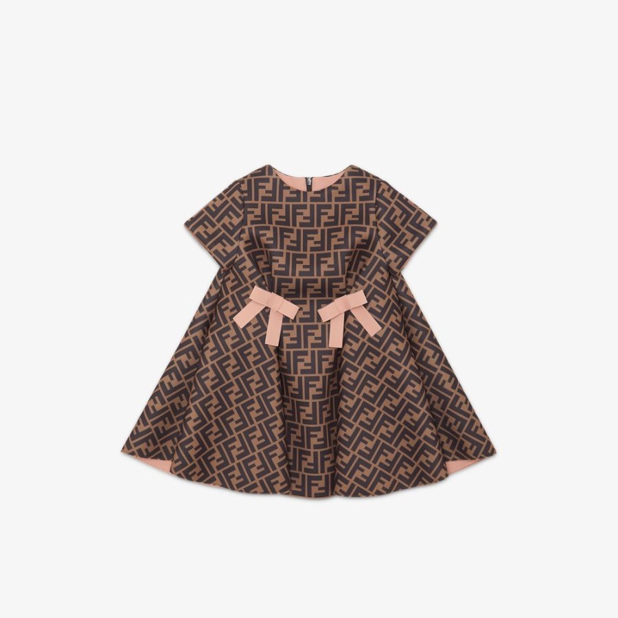 Kids Fendi Baby Madchen | Babykleid Mit Allover Fendi-Logo