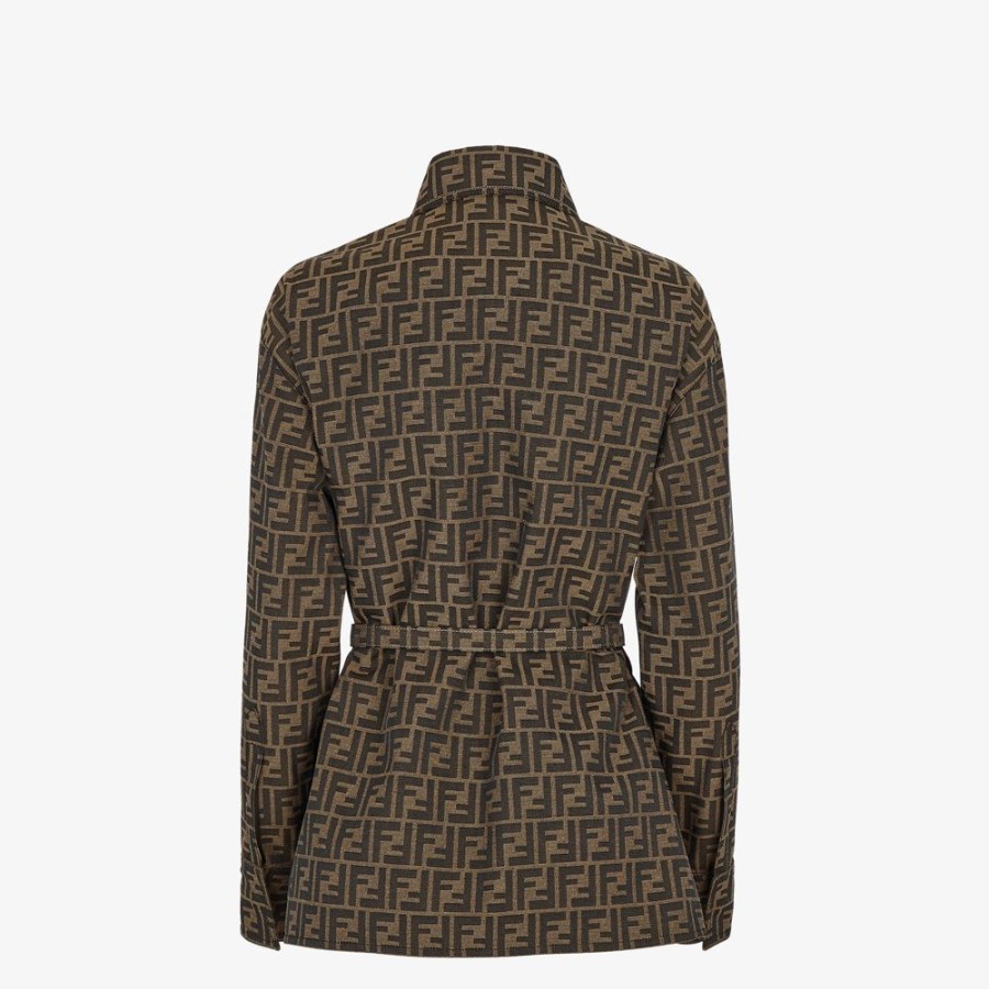 Damen Fendi Anzuge Und Sets | Go-To-Jacket Aus Canvas In Braun