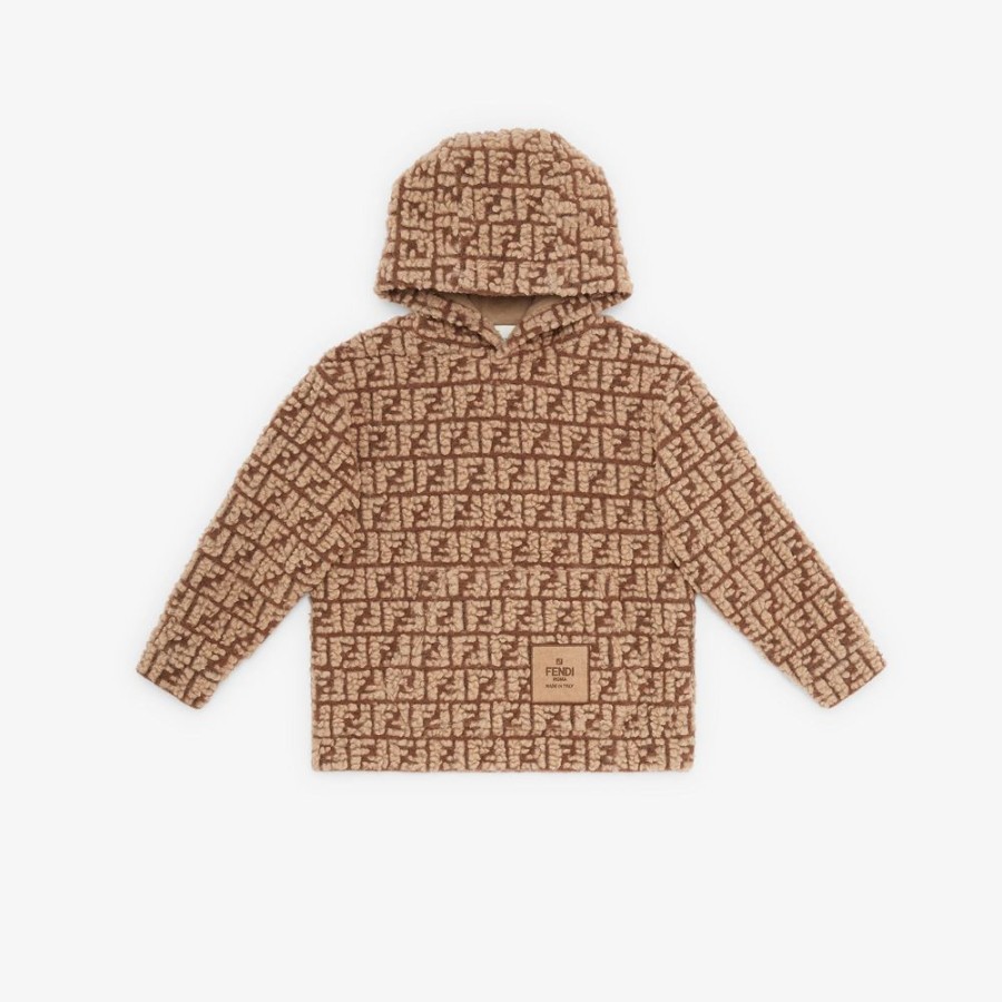 Kids Fendi Ready To Wear | Junior-Sweatshirt Aus Wolle Mit Logo