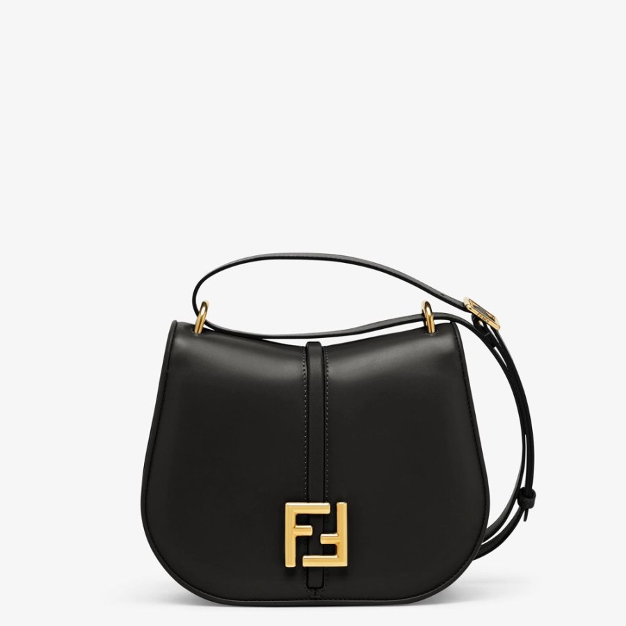 Damen Fendi Schulter- Und Crossbody-Taschen | Tasche Aus Glatt- Und Granatleder In Schwarz