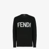 Herren Fendi Strickbekleidung | Pullover Aus Wolle In Schwarz